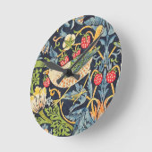 William Morris Strawberry Thief Floral Pattern Ronde Klok (Hoek)