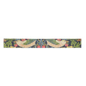 William Morris Strawberry Thief Floral Pattern Satijnen Lint (Voorkant)