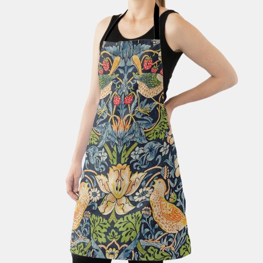 William Morris Strawberry Thief Floral Pattern Schort (Insitu)