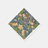 William Morris Strawberry Thief Floral Pattern Servet (Hoek)