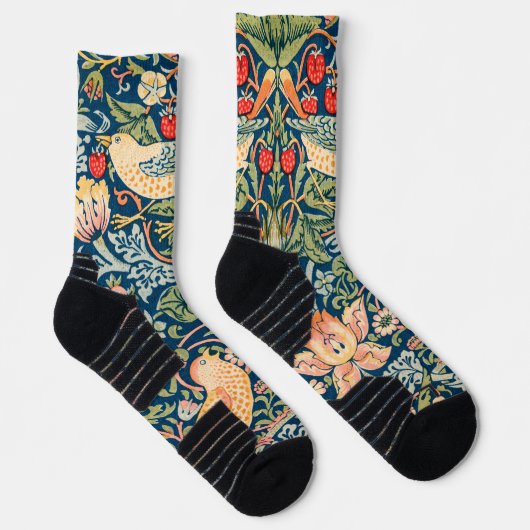 William Morris Strawberry Thief Floral Pattern Sokken (Rechts)