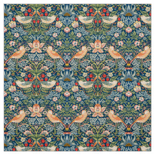 William Morris Strawberry Thief Floral Pattern Stof