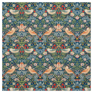 William Morris Strawberry Thief Floral Pattern Stof