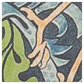 William Morris Strawberry Thief Floral Pattern Stof (Close Up)