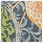 William Morris Strawberry Thief Floral Pattern Stof (Swatch)