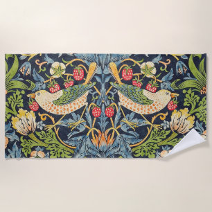 William Morris Strawberry Thief Floral Pattern Strandlaken