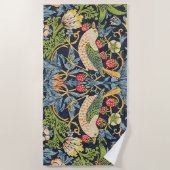 William Morris Strawberry Thief Floral Pattern Strandlaken (Voorkant)