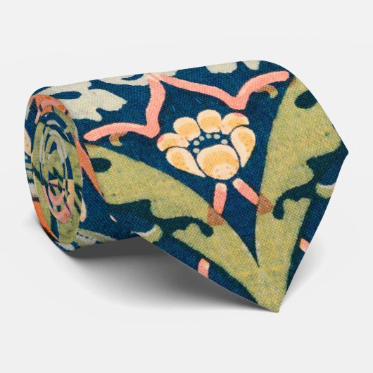 William Morris Strawberry Thief Floral Pattern Stropdas (Opgerold)