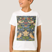 William Morris Strawberry Thief Floral Pattern T-shirt (Voorkant)