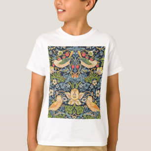 William Morris Strawberry Thief Floral Pattern T-shirt
