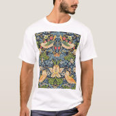 William Morris Strawberry Thief Floral Pattern T-shirt (Voorkant)