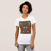 William Morris Strawberry Thief Floral Pattern T-shirt (Voorkant volledig)