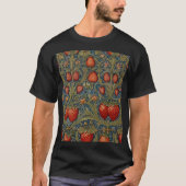 William Morris Strawberry Thief Floral Pattern T-shirt (Voorkant)