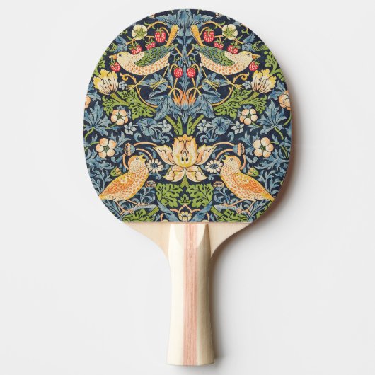 William Morris Strawberry Thief Floral Pattern Tafeltennisbatje (Voorkant)