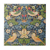 William Morris Strawberry Thief Floral Pattern Tegeltje (Voorkant)