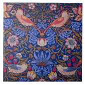 William Morris Strawberry Thief Floral Pattern Tegeltje (Voorkant)