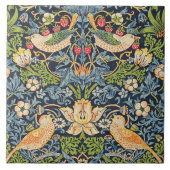 William Morris Strawberry Thief Floral Pattern Tegeltje (Voorkant)