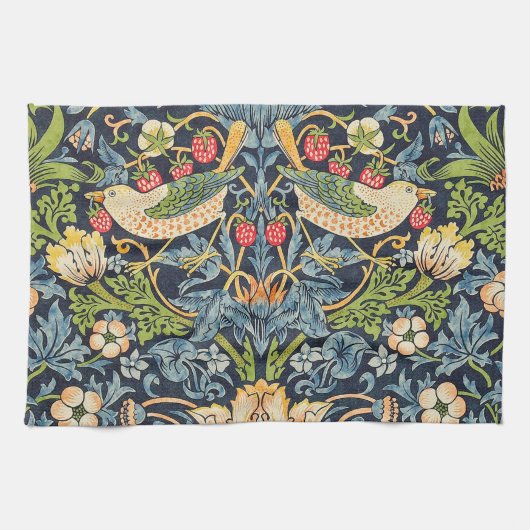 William Morris Strawberry Thief Floral Pattern Theedoek (Horizontaal)