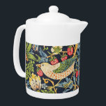 William Morris Strawberry Thief Floral Pattern Theepot<br><div class="desc">William Morris Strawberry Thief Floral Pattern</div>