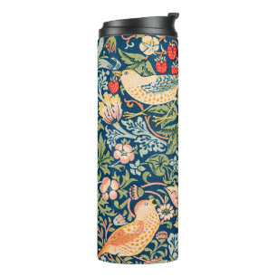 William Morris Strawberry Thief Floral Pattern Thermosbeker