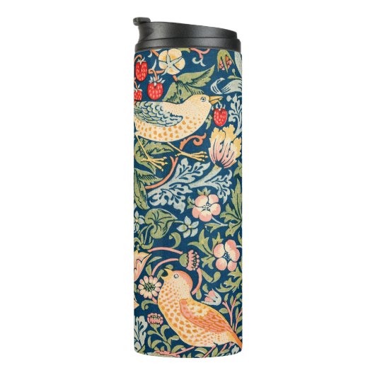 William Morris Strawberry Thief Floral Pattern Thermosbeker (Geroteerd rechts)