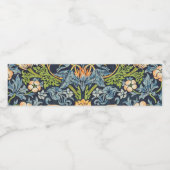 William Morris Strawberry Thief Floral Pattern Waterfles Etiket (Enkel label)