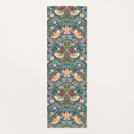 William Morris Strawberry Thief Floral Pattern Yogamat (Voorkant)