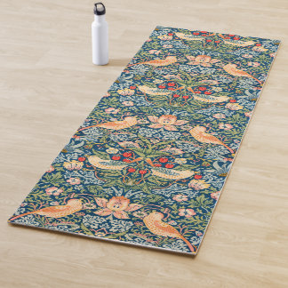 William Morris Strawberry Thief Floral Pattern Yogamat