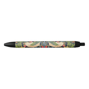 William Morris Strawberry Thief Floral Pattern Zwarte Inkt Pen