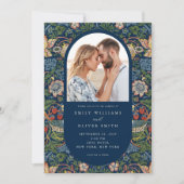 William Morris Strawberry Thief Fotobruiloft Kaart (Voorkant)