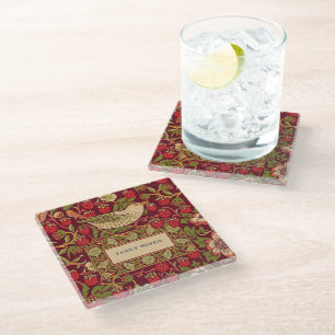 William Morris Strawberry Thief Glas Onderzetter