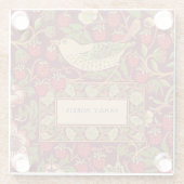 William Morris Strawberry Thief Glass Onderzetter (Achterkant)