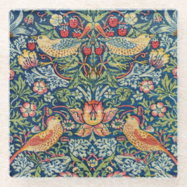 William Morris - Strawberry Thief Glazen Onderzetter