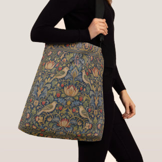 William Morris Strawberry Thief Gouden Monogram Crossbody Tas
