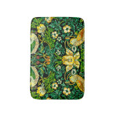 William Morris Strawberry Thief Green en Oranje Badmat (Voorkant Verticaal)