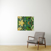 William Morris Strawberry Thief Green en Oranje Wandkleed (In Situ (horizontaal))