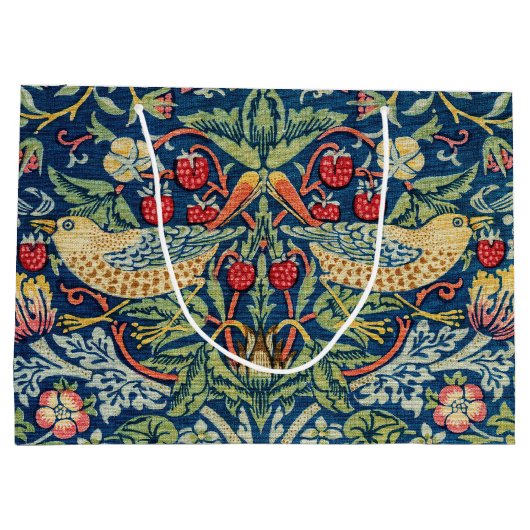 William Morris - Strawberry Thief Groot Cadeauzakje (Achterkant)