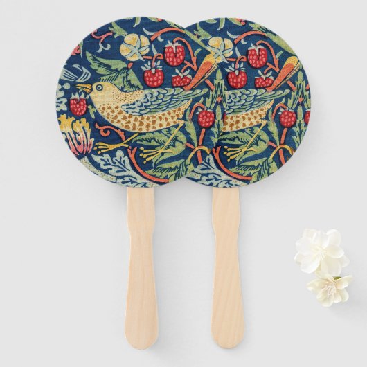 William Morris - Strawberry Thief Handwaaier (Voorkant en achterkant)