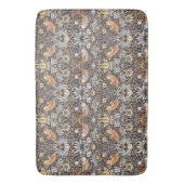 William Morris Strawberry Thief Houtskool Okergeel Badmat (Voorkant Verticaal)