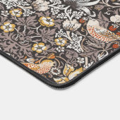 William Morris Strawberry Thief Houtskool Okergeel Bureaumat (Hoek)