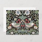 William Morris Strawberry Thief I Black Birds Briefkaart (Voorkant / Achterkant)