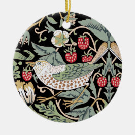 William Morris Strawberry Thief I Black Birds Keramisch Ornament