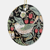 William Morris Strawberry Thief I Black Birds Keramisch Ornament (Links)