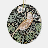 William Morris Strawberry Thief I Black Birds Keramisch Ornament (Links)