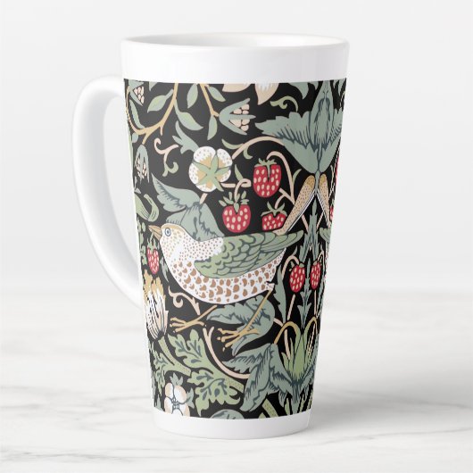 William Morris Strawberry Thief I Black Birds Latte Mok (Linkerhoek)