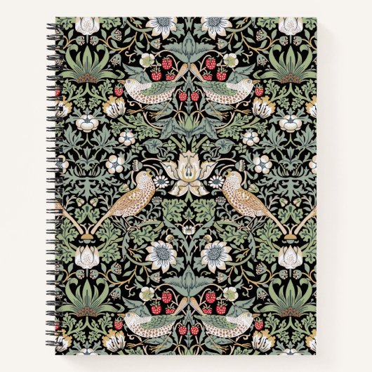 William Morris Strawberry Thief I Black Birds Notitieboek (Voorkant)