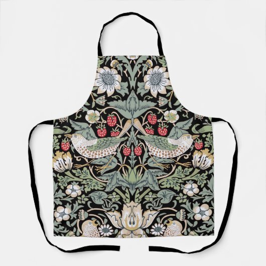 William Morris Strawberry Thief I Black Birds Schort (Voorkant)