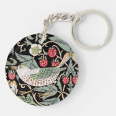 William Morris Strawberry Thief I Black Birds Sleutelhanger (Achterkant)