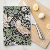 William Morris Strawberry Thief I Black Birds Theedoek (Quarter Fold)