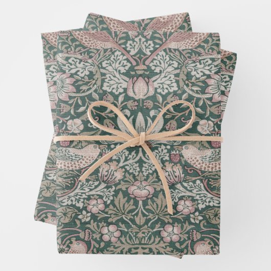 William Morris, Strawberry Thief Inpakpapier Vel (In situ)